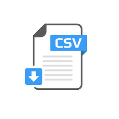 Download CSV file format, extension icon