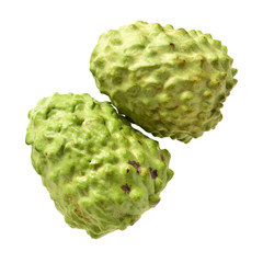 Custard apple isolated on white background,annona