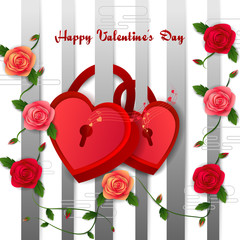 Paper cut style Happy Valentine's Day greetings background