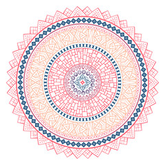 Vector ethnic colorful mandala motif