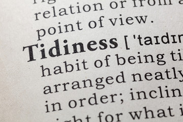 Obraz premium definition of tidiness