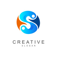 abstract letter s logo