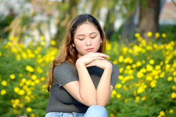 Fototapeta premium Attractive Diverse Female Alone