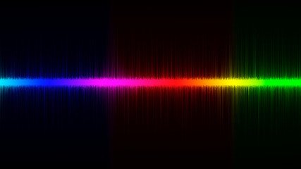 Abstract horizontal sound wave line equalizer background. Music wave lines