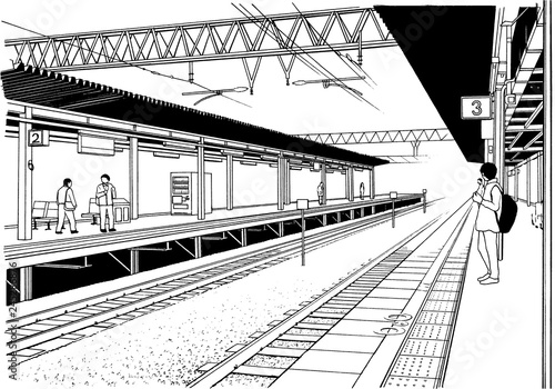 無料ダウンロード 綺麗 駅 ホーム イラスト 3466 無料ダウンロード 綺麗 駅 ホーム イラスト 3466