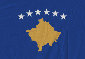 Kosovo grunge flag