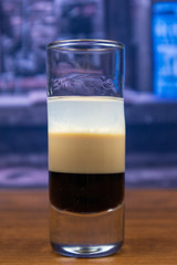 B-52 cocktail in shot glass