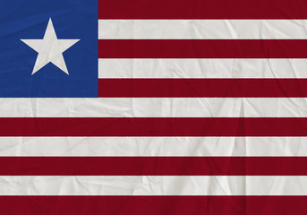 Liberia grunge flag