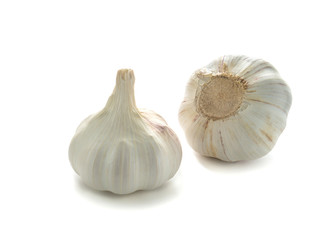 Obraz premium Garlic on white background