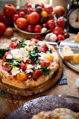 Homemade pizza food photography recipe idea