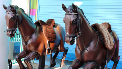 A riding toy in an amusement park
