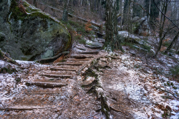 rocks on the path - Wandern zwischen Felsen
