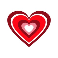 Vector illustration. Loving heart. Rainbow heart