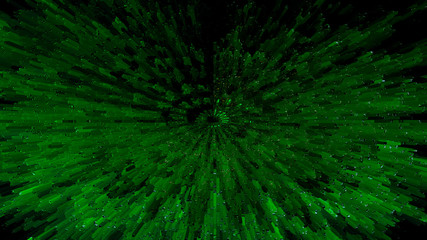 Green fractal background. Abstract space wallpaper