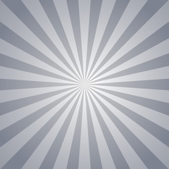vintage sunlight background. silver grey burst background with white highlight. Vector cold illustration.