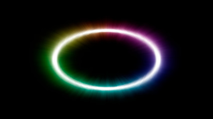 Abstract circle lighting in space