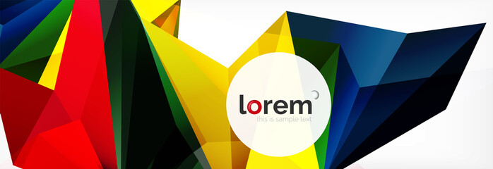 Modern geometric background. Poster template with polygonal elements