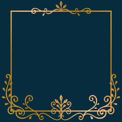 Gold frame background illustration