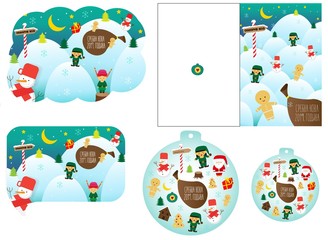 Greeting cards for New year