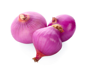 Red onion isolated on white background