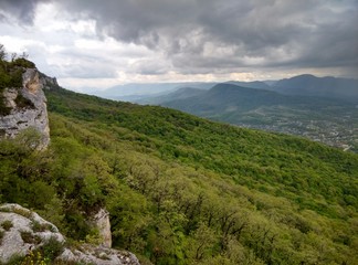 Obraz premium landscape with mountains and clouds