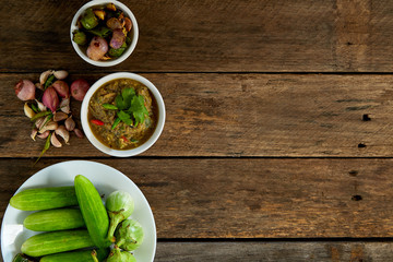 thai food Fermented fish spicy dip.