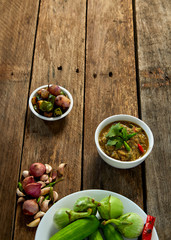 thai food Fermented fish spicy dip.
