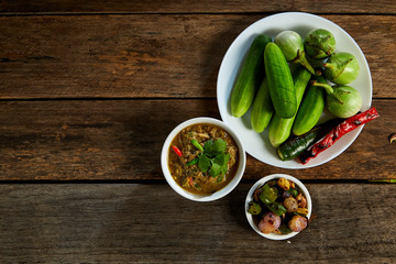 thai food Fermented fish spicy dip.