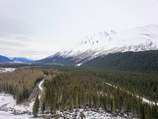 Views from the Chugach mountains in Alaska 