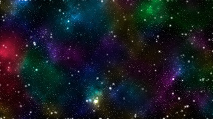 Fototapeta na wymiar Colorful nebula background. Multicolored constellation in the galaxy