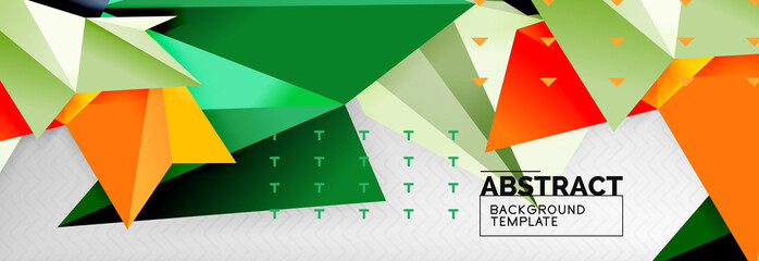 Triangles background techno template