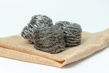 Steelwool isolated on white background