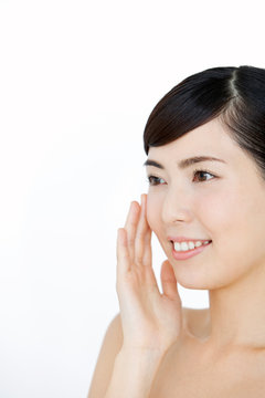 Best 頬に手をあてる Images Stock Photos Vectors Adobe Stock