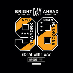 newyork brooklyn typography for t shirt print and other use