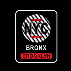 newyork brooklyn typography for t shirt print and other use