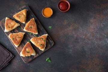 Vegetarian samosas pies