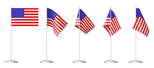 Small table flag of United States set.