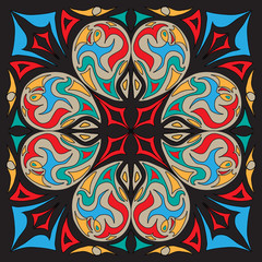 decorative abstract tiled eastern mediterranian scarf pattern
