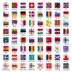vector flags of european countries set