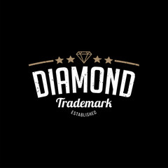 Diamonds Logo Hipster style. Hipster retro vintage diamond label, badge, crest. Retro Vintage Insignias. Vector design elements, business signs, logos, identity, labels, badges and objects. - Vector - 245300492
