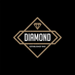 Diamonds Logo Hipster style. Hipster retro vintage diamond label, badge, crest. Retro Vintage Insignias. Vector design elements, business signs, logos, identity, labels, badges and objects. - Vector - 245300697