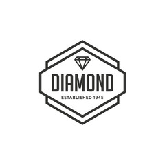 Diamonds Logo Hipster style. Hipster retro vintage diamond label, badge, crest. Retro Vintage Insignias. Vector design elements, business signs, logos, identity, labels, badges and objects. - Vector - 245300845