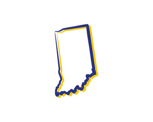 Indiana Outline Logo Icon 001 - obrazy, fototapety, plakaty