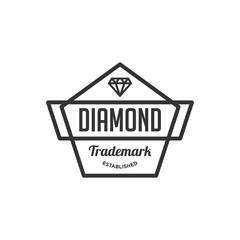 Diamonds Logo Hipster style. Hipster retro vintage diamond label, badge, crest. Retro Vintage Insignias. Vector design elements, business signs, logos, identity, labels, badges and objects. - Vector - 245300898