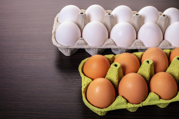 chicken eggs in a package