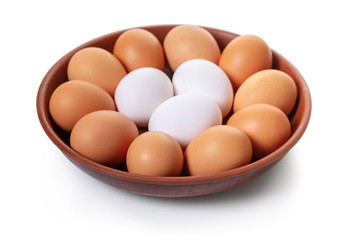 chicken eggs in bowl