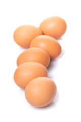 chicken eggs closeup