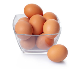 chicken eggs in bowl