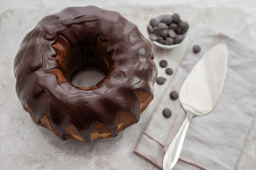 Traditional chocolate gugelhupf 