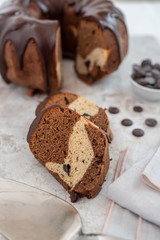 Traditional chocolate gugelhupf 